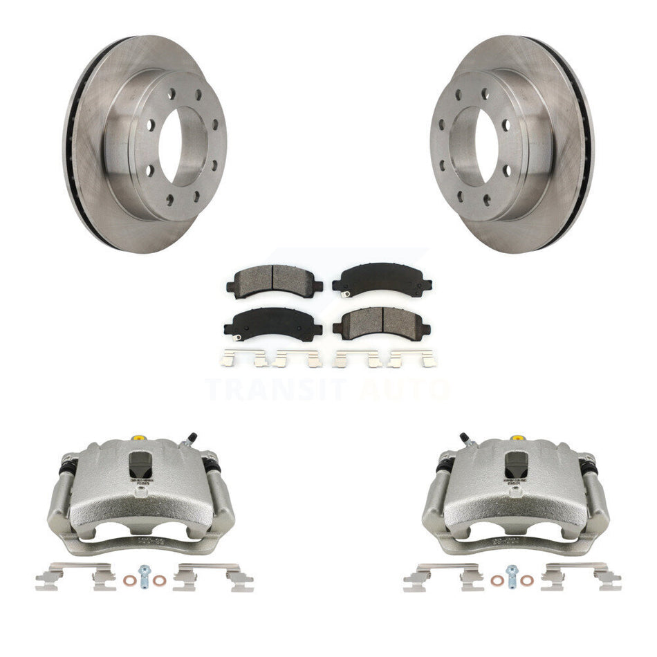 Rear Disc Brake Caliper Rotors And Semi-Metallic Pads Kit For Chevrolet Express 2500 3500 GMC Savana KC8-100430S