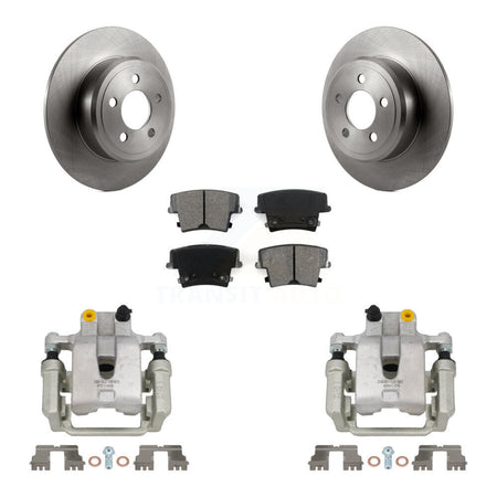 Rear Brake Caliper Rotor Semi-Metallic Pad Kit For Dodge Chrysler 300 Charger Challenger KC8-100431S