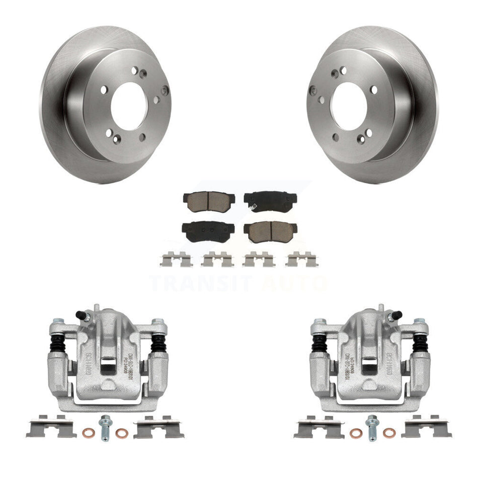 Rear Disc Brake Caliper Rotors And Ceramic Pads Kit For Hyundai Sonata Kia Optima Magentis KC8-100432C