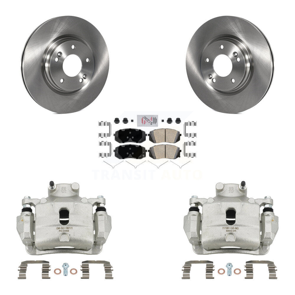 Front Brake Caliper Rotor & Ceramic Pad Kit For Hyundai Sonata 2.4L/2.0L with GAS engine KC8-100432N