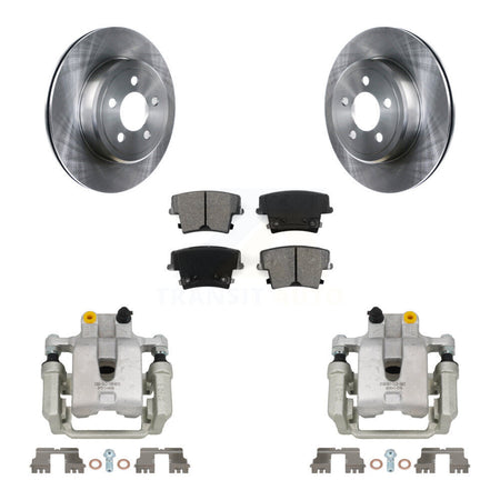 Rear Brake Caliper Rotors Semi-Metallic Pad Kit For Chrysler 300 Dodge Challenger Magnum KC8-100432S