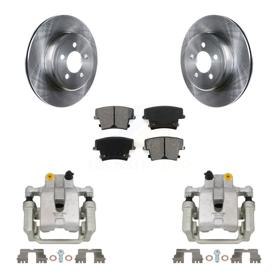 Rear Brake Caliper Rotors Semi-Metallic Pad Kit For Chrysler 300 Dodge Challenger Magnum KC8-100432S