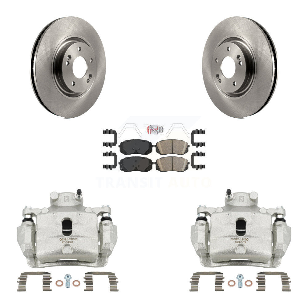 Front Disc Brake Caliper Rotors And Ceramic Pads Kit For Hyundai Sonata Kia Optima KC8-100433N