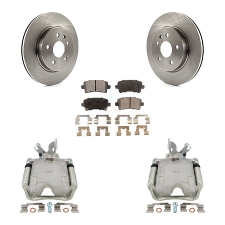 Rear Disc Brake Caliper Rotors And Semi-Metallic Pads Kit For Chevrolet Impala Buick LaCrosse Malibu Regal Cadillac XTS KC8-100433P by Transit Auto