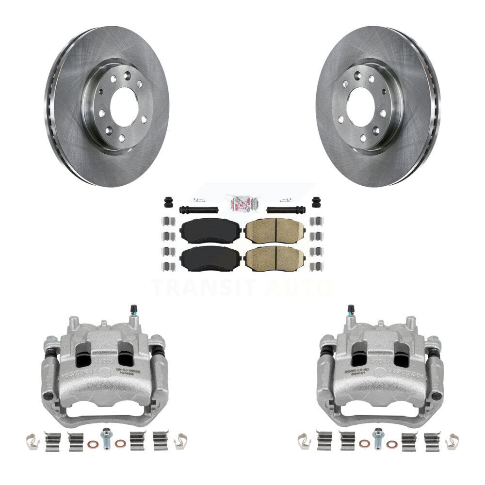Front Disc Brake Caliper Rotors And Ceramic Pads Kit For Mazda CX-7 Ford Edge KC8-100435N