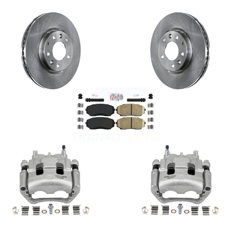 Front Disc Brake Caliper Rotors And Ceramic Pads Kit For Mazda CX-7 Ford Edge KC8-100435N