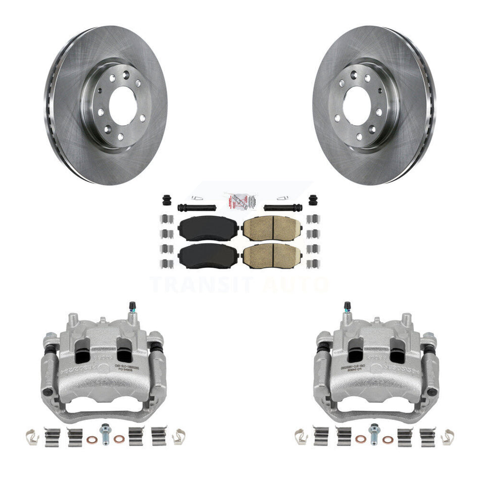 Front Disc Brake Caliper Rotors And Ceramic Pads Kit For Mazda CX-7 Ford Edge KC8-100435N