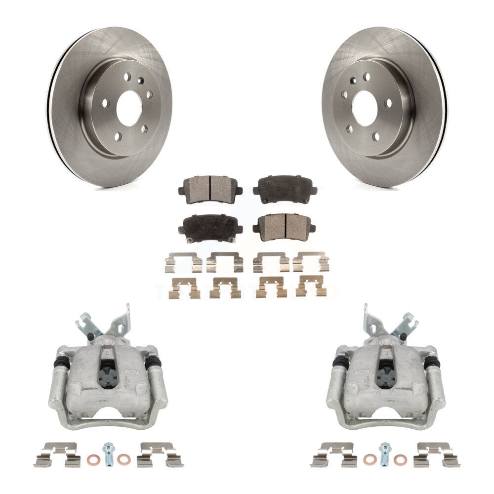 Rear Disc Brake Caliper Rotors And Semi-Metallic Pads Kit For Buick Regal LaCrosse 2.4L KC8-100435P