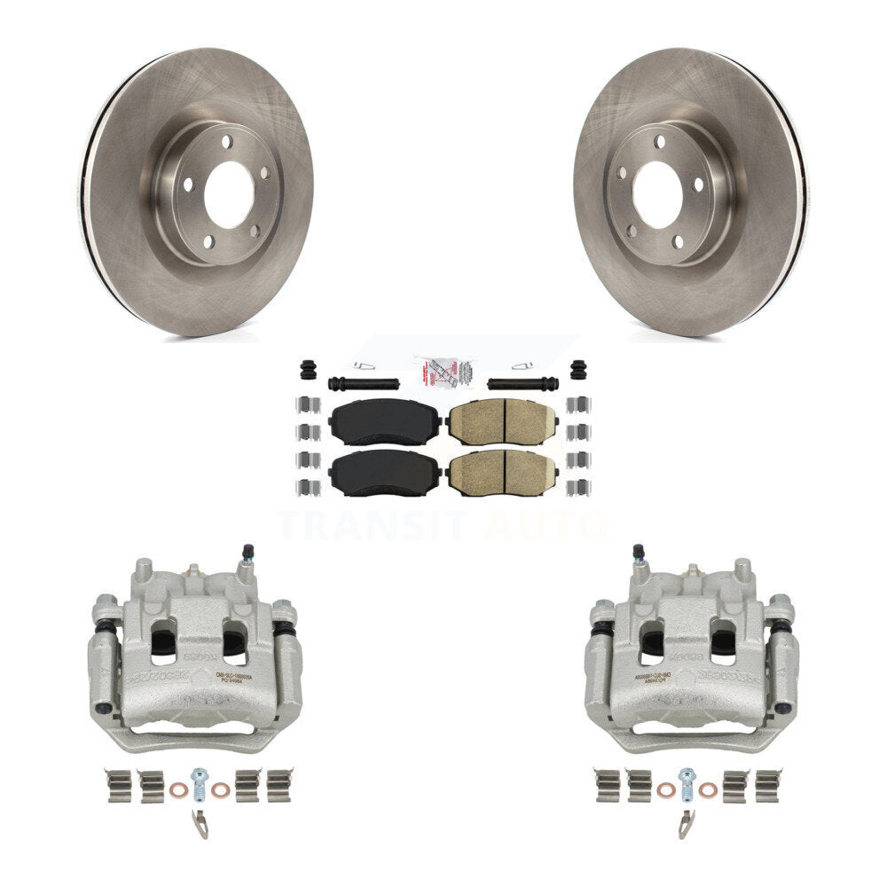 Front Disc Brake Caliper Rotors And Ceramic Pads Kit For Ford Edge Lincoln MKX KC8-100437N