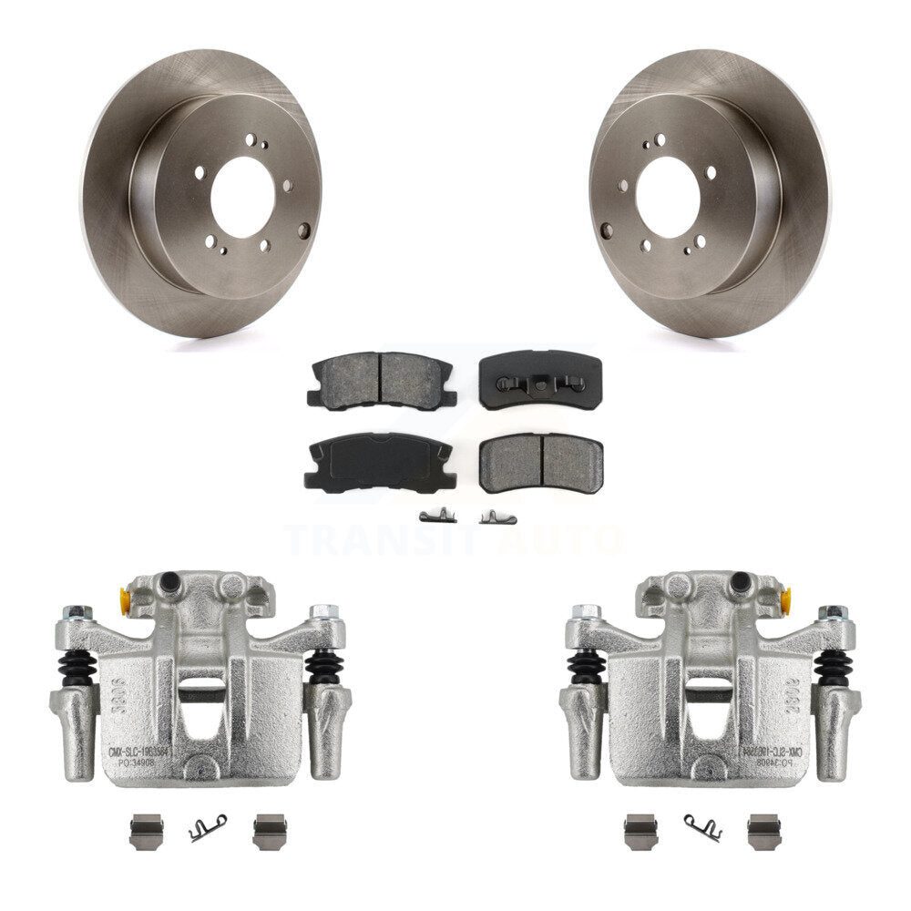 Rear Disc Brake Caliper Rotors And Semi-Metallic Pad Kit For Mitsubishi Lancer Outlander KC8-100437S