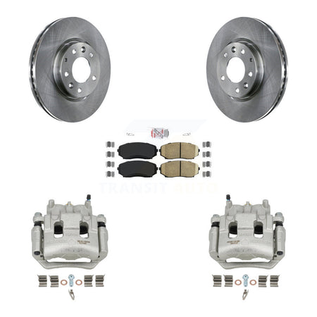 Front Disc Brake Caliper Rotors And Ceramic Pads Kit For 2007-2009 Lincoln MKX FWD KC8-100438N