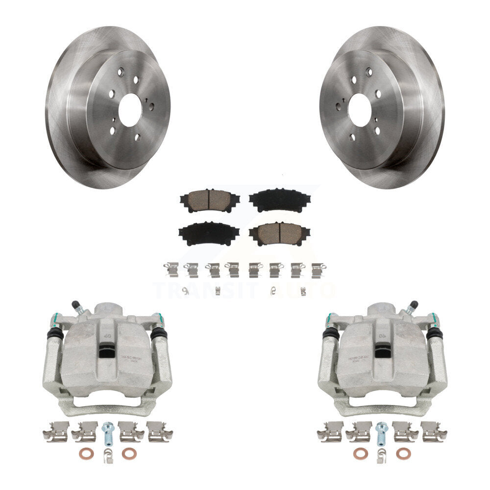 Rear Disc Brake Caliper Rotors And Ceramic Pads Kit For Toyota Highlander Sienna Lexus RX350 RX450h KC8-100439C by Transit Auto