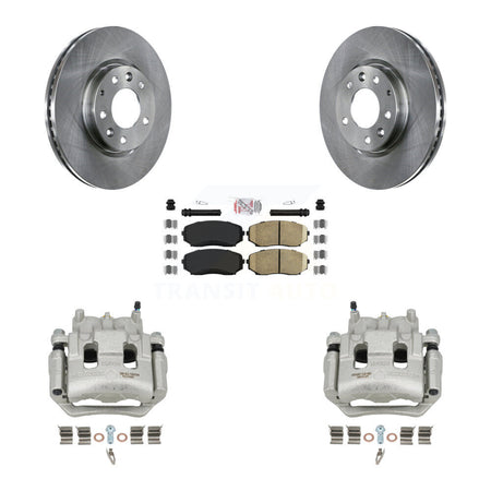 Front Disc Brake Caliper Rotors And Ceramic Pads Kit For 2007-2009 Lincoln MKX FWD KC8-100439N