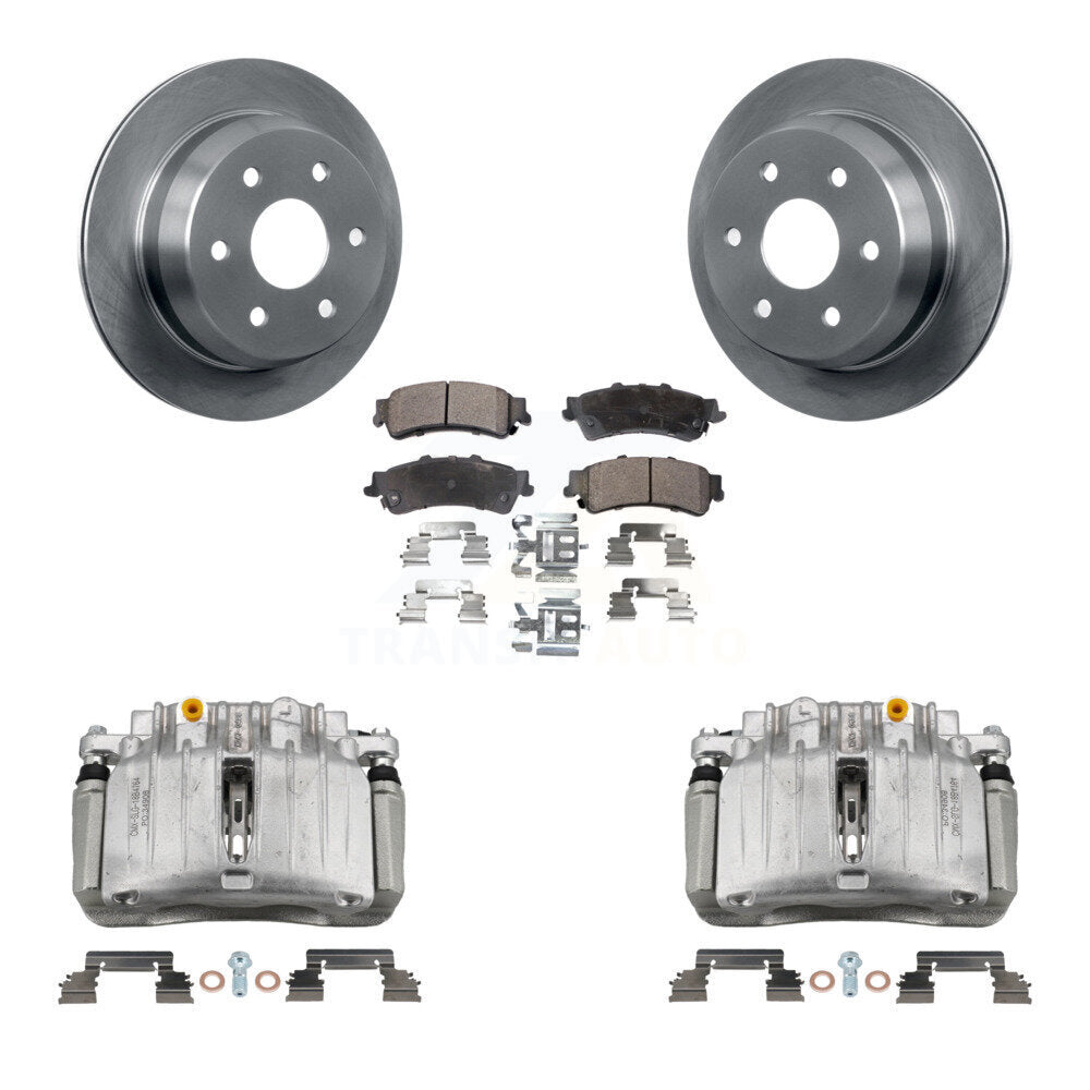 Rear Brake Caliper Rotors Semi-Metallic Pad Kit For Chevrolet Silverado 1500 Classic GMC KC8-100439P