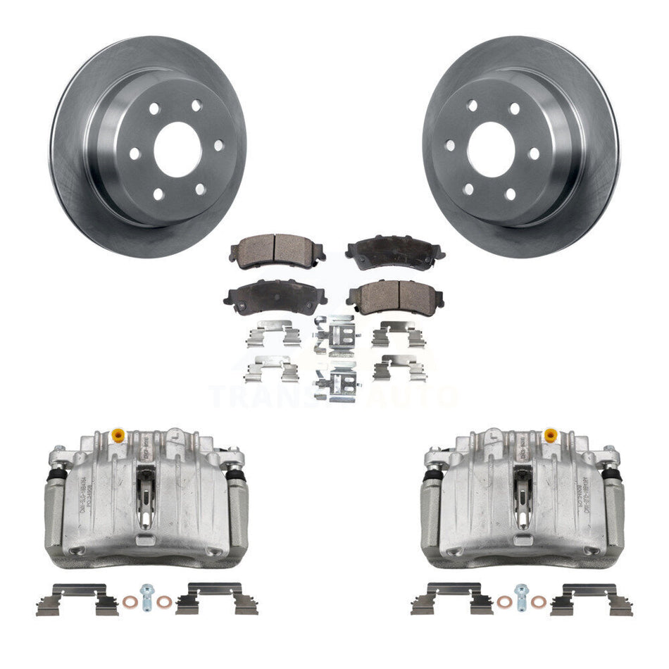 Rear Brake Caliper Rotors Semi-Metallic Pad Kit For Chevrolet Silverado 1500 Classic GMC KC8-100439P