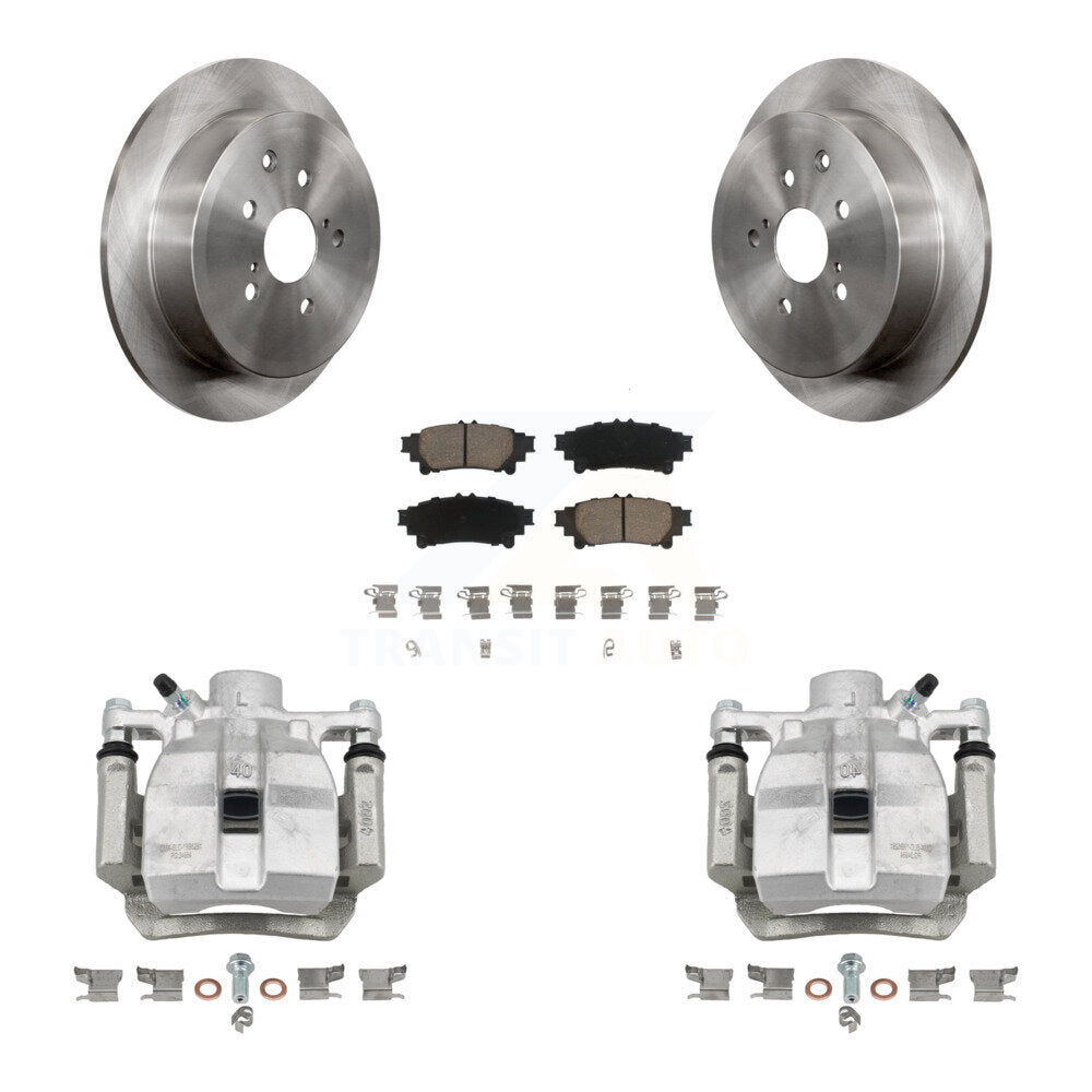 Rear Disc Brake Caliper Rotors And Ceramic Pads Kit For Toyota Sienna Lexus RX350 RX450h KC8-100440C