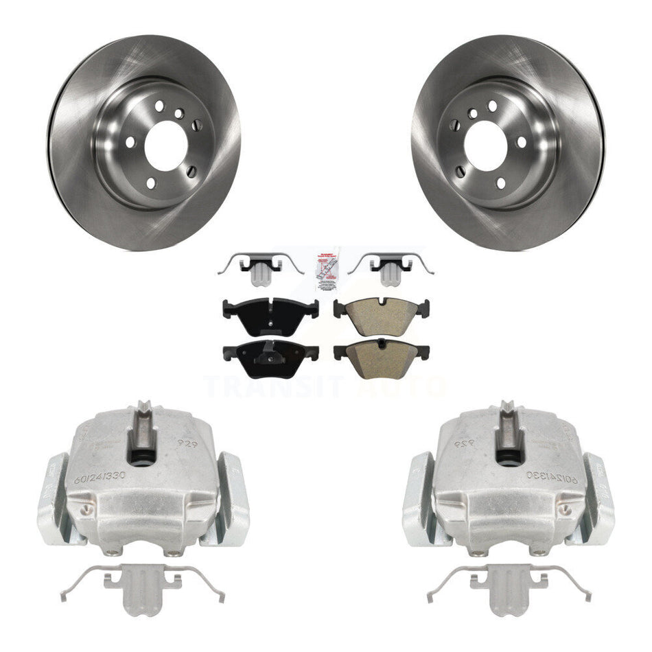 Front Disc Brake Caliper Rotors And Semi-Metallic Pads Kit For BMW 528i xDrive KC8-100440N