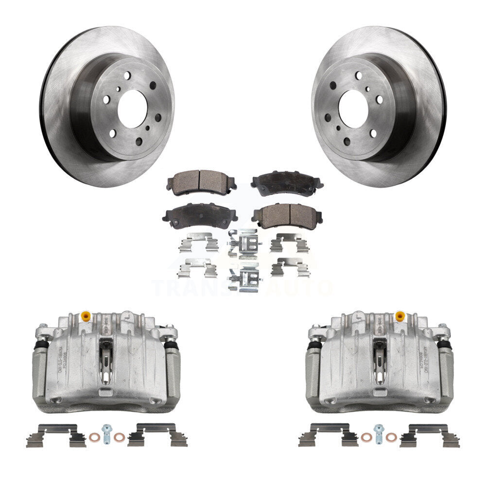Rear Disc Brake Caliper Rotors And Semi-Metallic Pads Kit For GMC Sierra 1500 Classic KC8-100440P