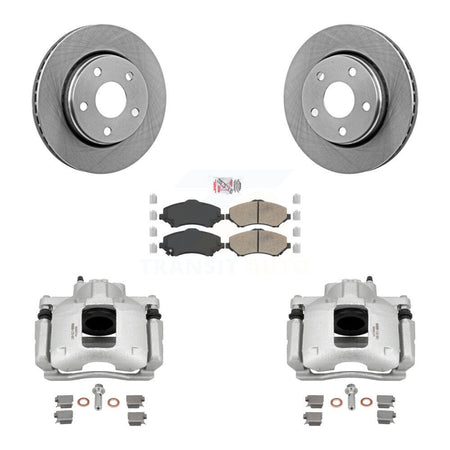 Front Disc Brake Caliper Rotors And Ceramic Pads Kit For Jeep Wrangler KC8-100442N