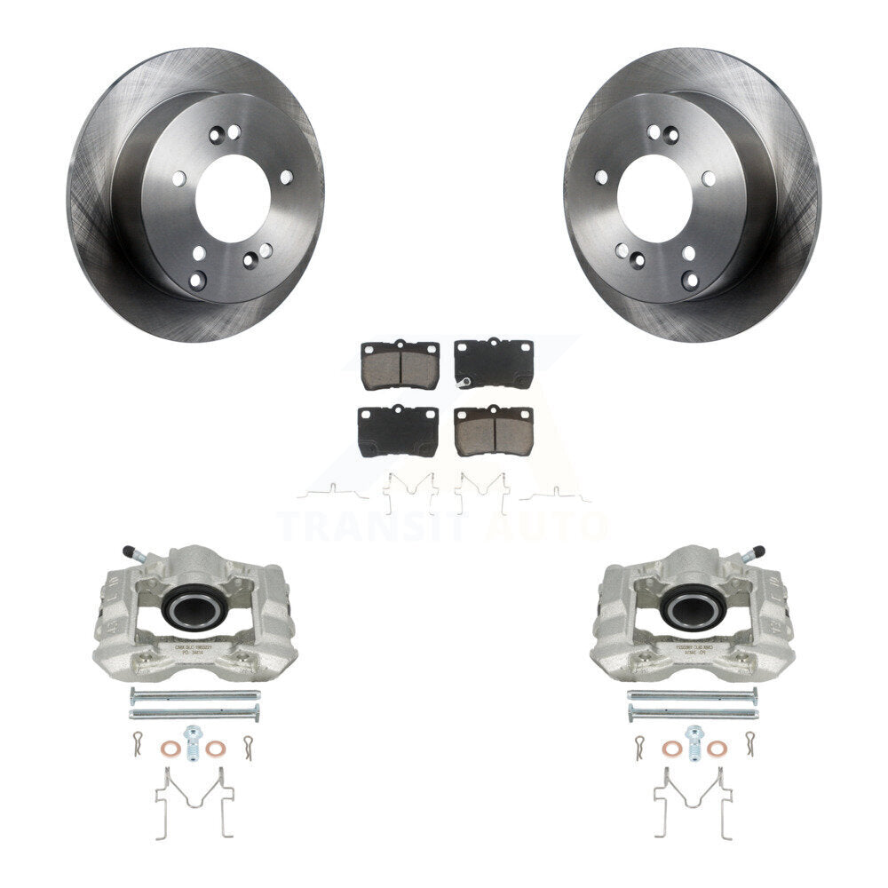 Rear Disc Brake Caliper Rotors And Ceramic Pads Kit For Lexus IS250 KC8-100443C by Transit Auto