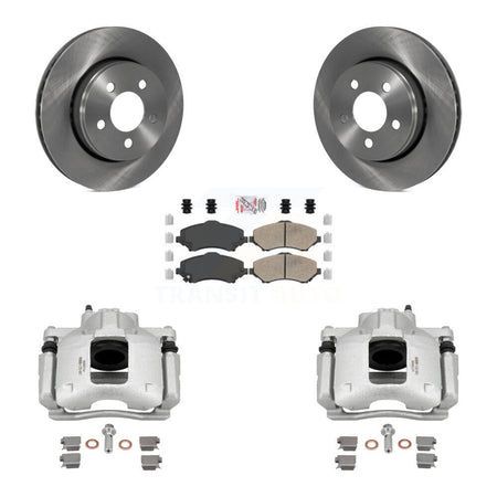 Front Disc Brake Caliper Rotors And Ceramic Pads Kit For Dodge Nitro KC8-100443N