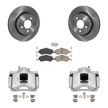 Front Disc Brake Caliper Rotors And Ceramic Pads Kit For Dodge Nitro KC8-100444N