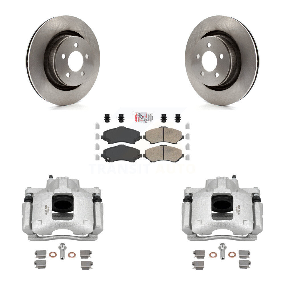 Front Disc Brake Caliper Rotors And Ceramic Pads Kit For Dodge Nitro KC8-100445N