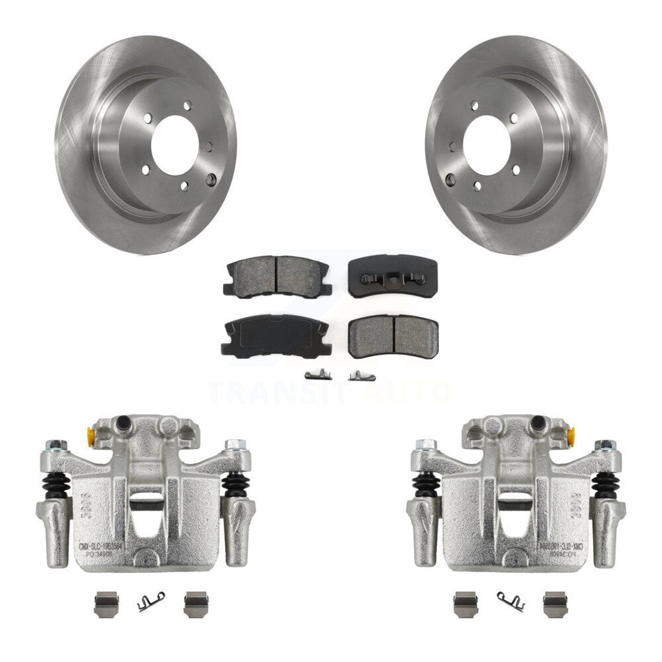 Rear Disc Brake Caliper Rotors And Semi-Metallic Pads Kit For Mitsubishi Outlander KC8-100445S