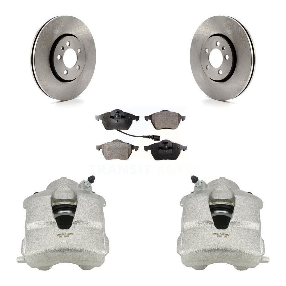 Front Disc Brake Caliper Rotors And Ceramic Pads Kit For Volkswagen Jetta Beetle Golf KC8-100446T