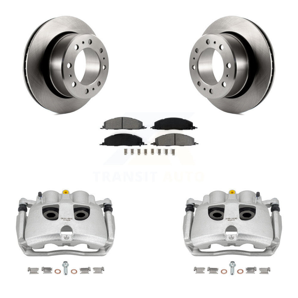 Rear Disc Brake Caliper Rotors And Semi-Metallic Pads Kit For Ram 2500 3500 Dodge KC8-100447S