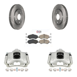 Front Disc Brake Caliper Rotors And Ceramic Pads Kit For 2009-2011 Dodge Journey KC8-100448N
