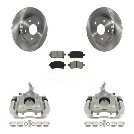 Rear Disc Brake Caliper Rotors And Semi-Metallic Pads Kit For 2009-2011 Dodge Journey KC8-100448S