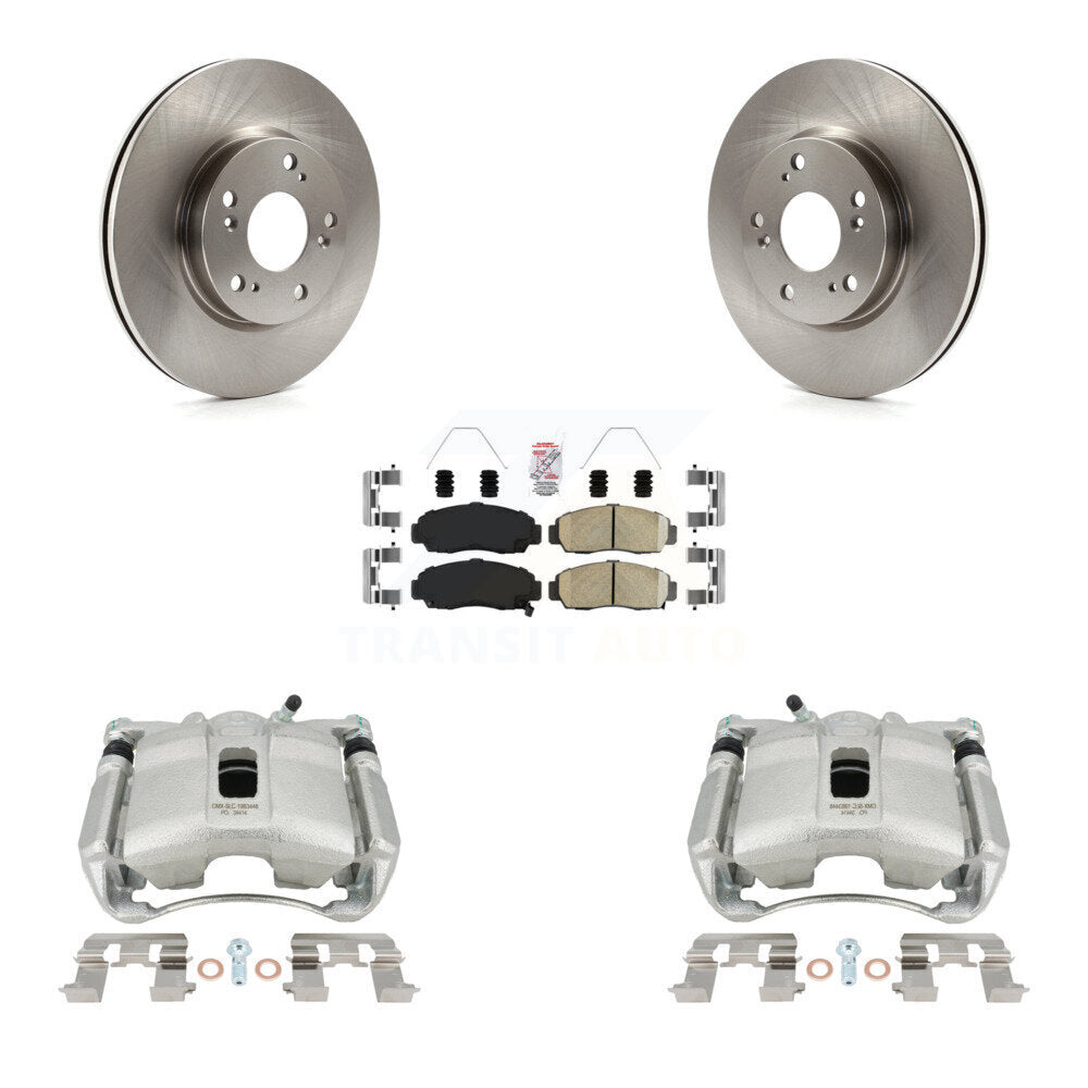 Front Disc Brake Caliper Rotors And Ceramic Pads Kit For Honda Civic KC8-100449N by Transit Auto