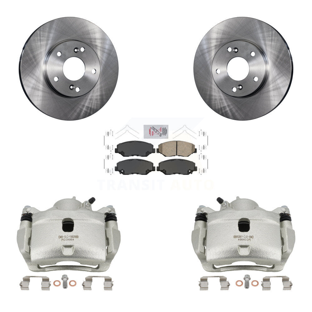 Front Disc Brake Caliper Rotors And Ceramic Pads Kit For Honda Civic CR-Z KC8-100455N