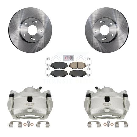Front Disc Brake Caliper Rotors And Ceramic Pads Kit For Honda Civic CR-Z KC8-100455N