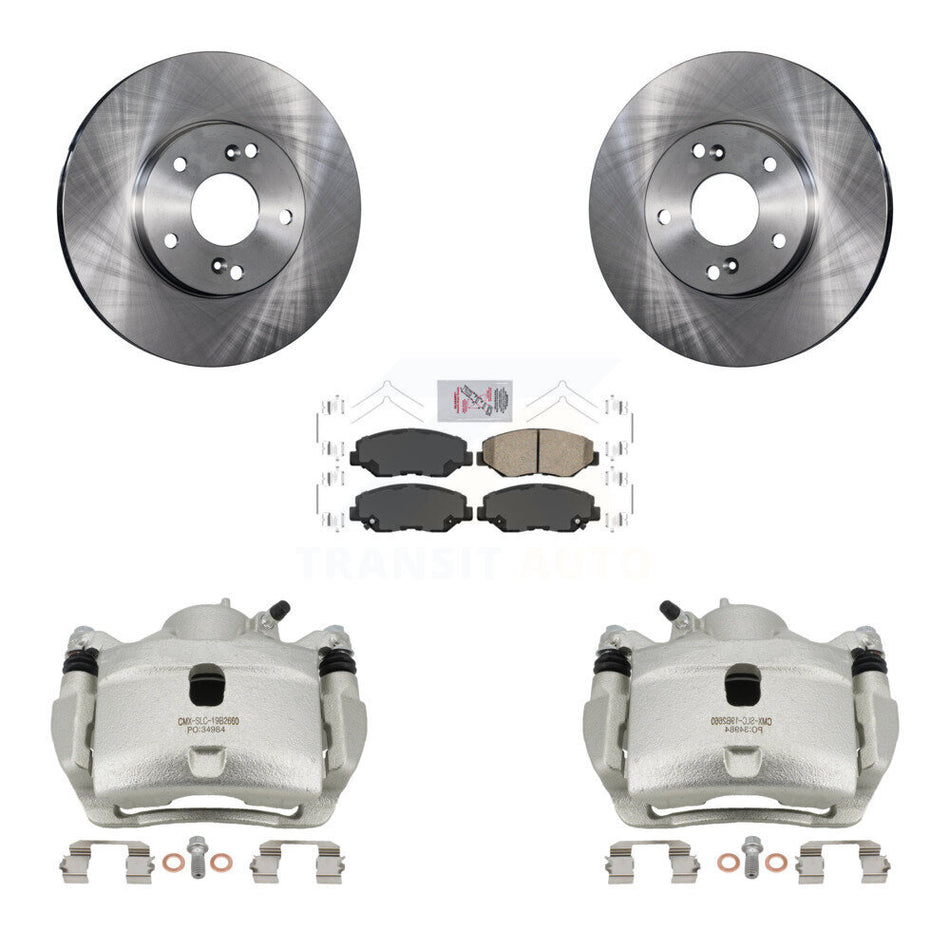 Front Disc Brake Caliper Rotors And Ceramic Pads Kit For Honda Civic CR-Z KC8-100455N