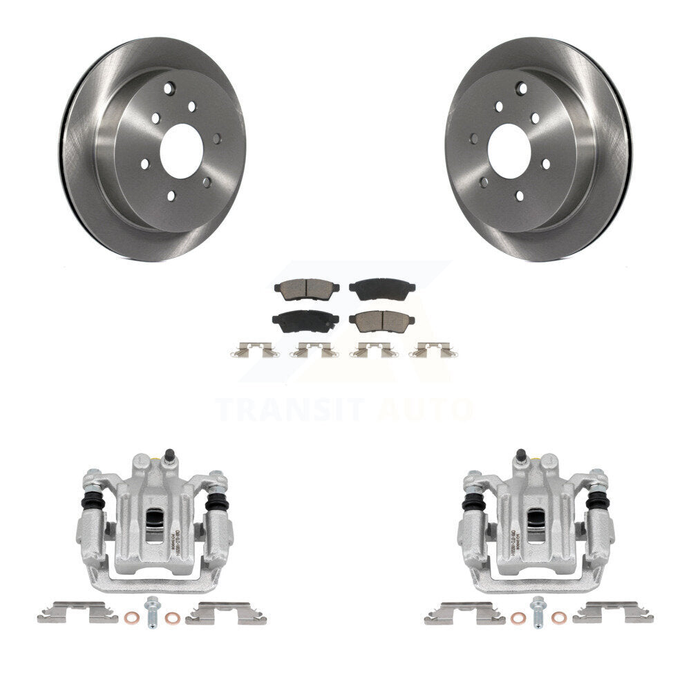 Rear Disc Brake Caliper Rotors Ceramic Pad Kit For Nissan Frontier Xterra Suzuki Equator KC8-100456C