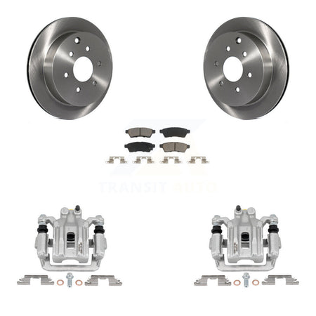 Rear Disc Brake Caliper Rotors Ceramic Pad Kit For Nissan Frontier Xterra Suzuki Equator KC8-100456C