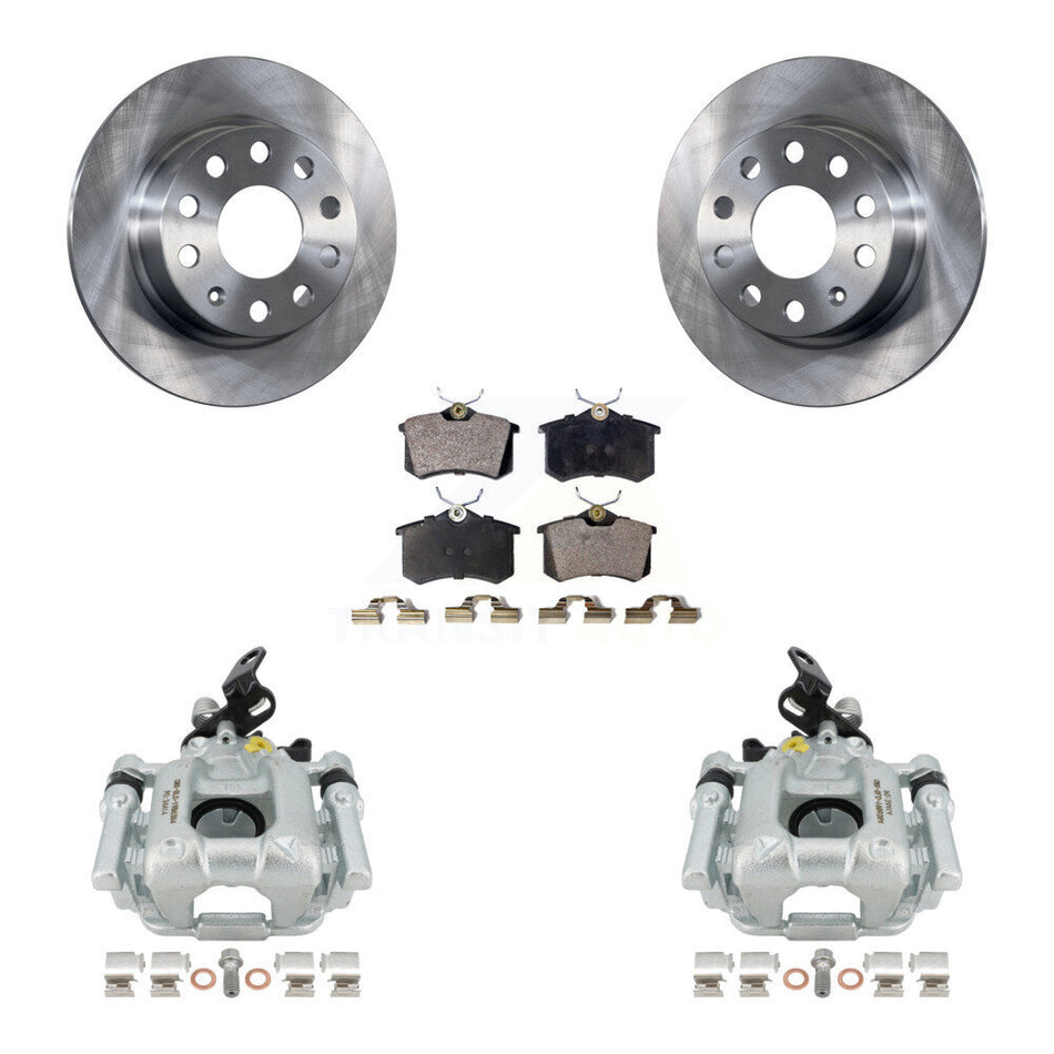 Rear Disc Brake Caliper Rotors And Semi-Metallic Pads Kit For 2010 Audi A3 GAS engine With 253mm Diameter Rotor KC8-100456P