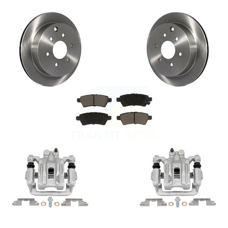Rear Disc Brake Caliper Rotors And Ceramic Pads Kit For 2006-2007 Nissan Xterra KC8-100457C