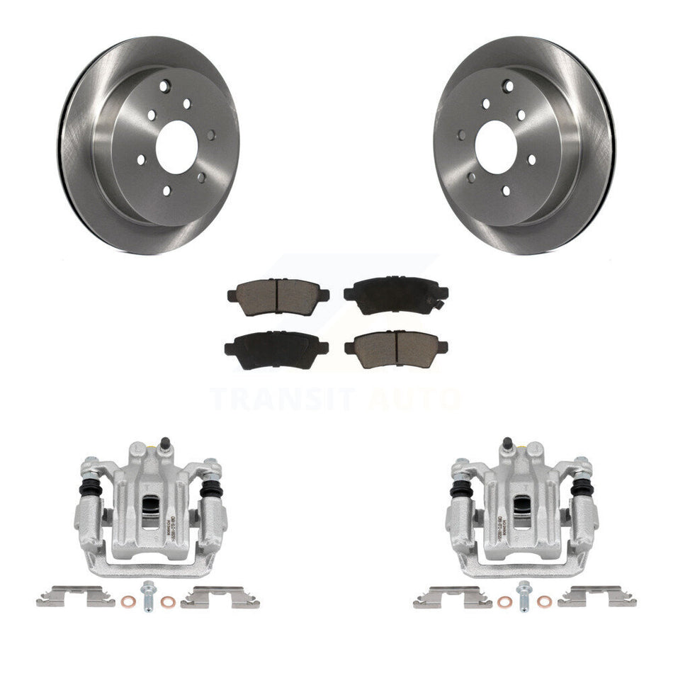 Rear Disc Brake Caliper Rotors And Ceramic Pads Kit For 2006-2007 Nissan Xterra KC8-100457C