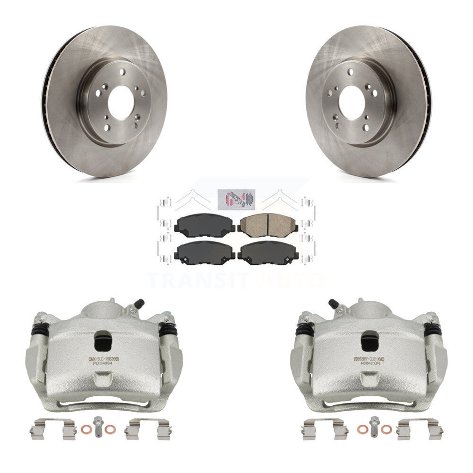 Front Disc Brake Caliper Rotors And Ceramic Pads Kit For Honda Civic KC8-100457N
