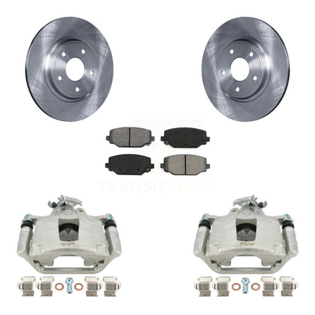 Rear Disc Brake Caliper Rotors And Semi-Metallic Pads Kit For Dodge Grand Caravan KC8-100457S by Transit Auto