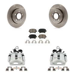 Rear Disc Brake Caliper Rotors And Ceramic Pads Kit For Audi A4 Quattro KC8-100458C