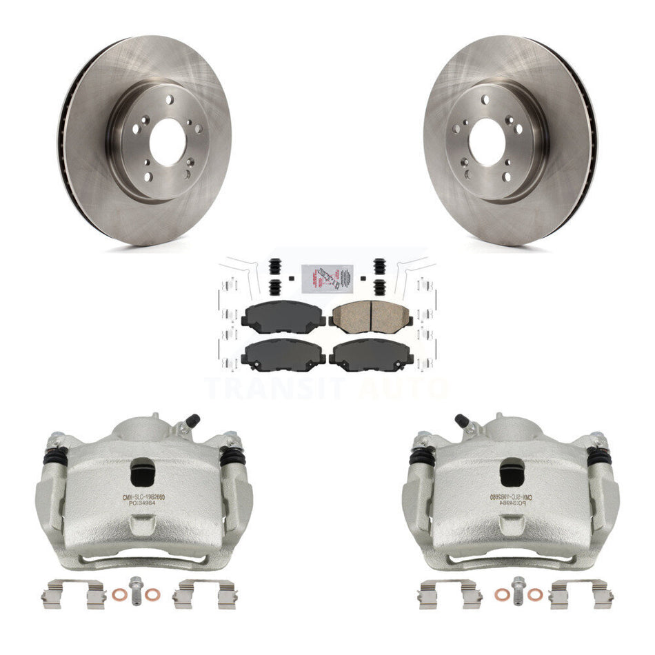 Front Disc Brake Caliper Rotors And Ceramic Pads Kit For Honda Civic KC8-100458N