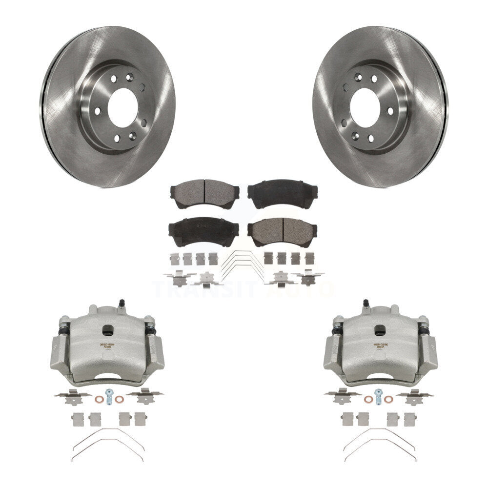 Front Brake Caliper Rotor And Ceramic Pad Kit For Ford Fusion Mazda 6 Lincoln MKZ Zephyr KC8-100458T