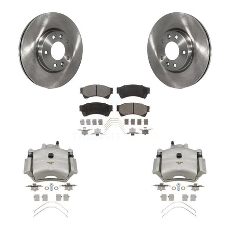 Front Brake Caliper Rotor And Ceramic Pad Kit For Ford Fusion Mazda 6 Lincoln MKZ Zephyr KC8-100458T