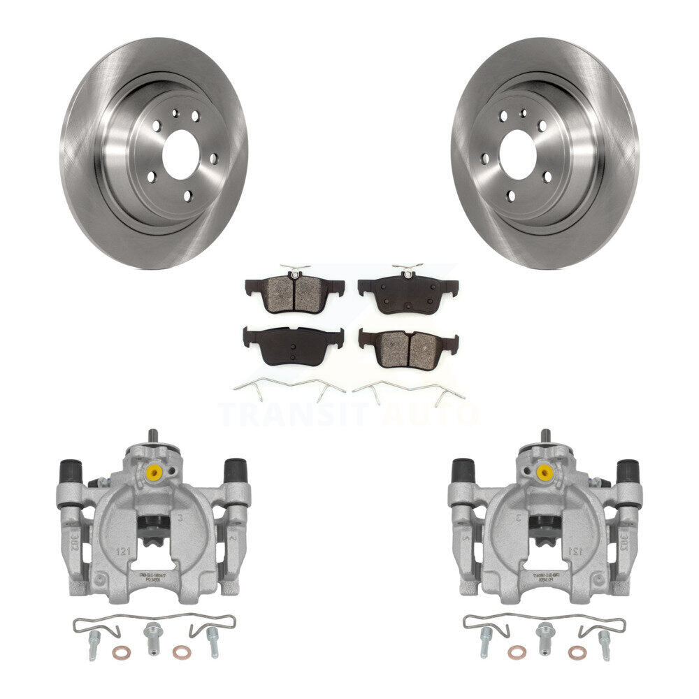 Rear Disc Brake Caliper Rotors And Semi-Metallic Pads Kit For Ford Fusion Lincoln MKZ KC8-100461S