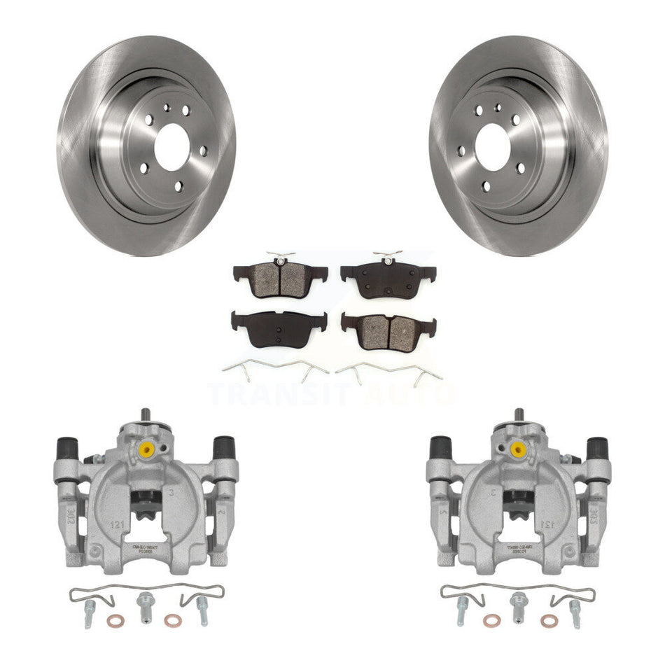 Rear Disc Brake Caliper Rotors And Semi-Metallic Pads Kit For Ford Fusion Lincoln MKZ KC8-100461S