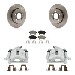 Rear Disc Brake Caliper Rotors And Ceramic Pads Kit For 2009 Audi A4 Quattro Sedan Wagon With 288mm Diameter Rotor KC8-100462C